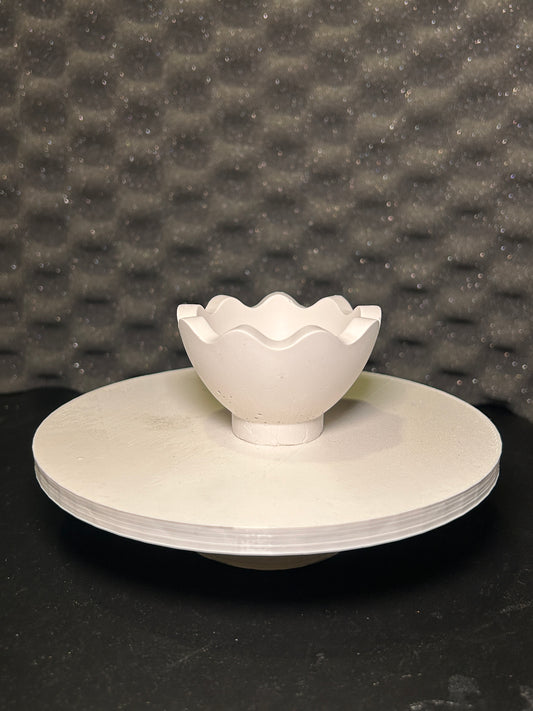 Świecznik gipsowy jajko skorupka v1