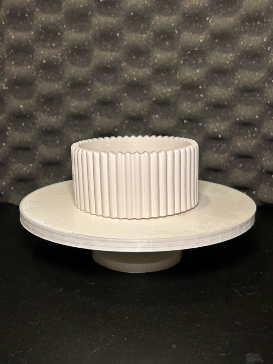 Świecznik gipsowy paskowany v2